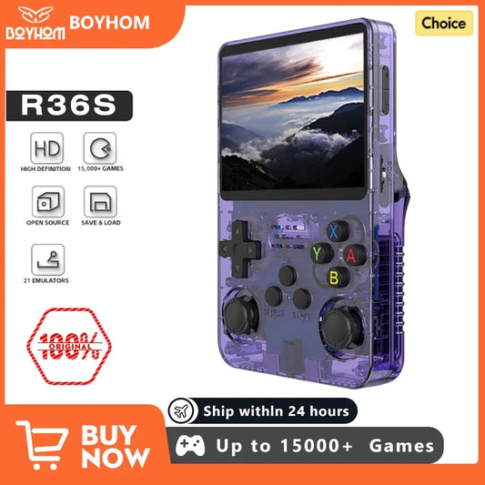 NEW R36S Retro Handheld Game Console Linux System 3.5 Inch IPS Screen Portable Pocket Video Player 64GB 128GB Games Kid Gift